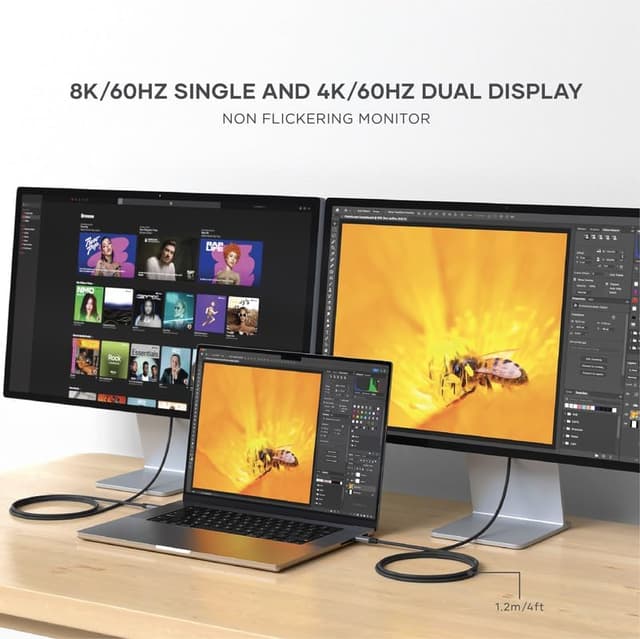 Thumbnail 4 de SATECHI Cable USB4 Pro: Carga 240W, 8K/60Hz, 120 cm ⚡