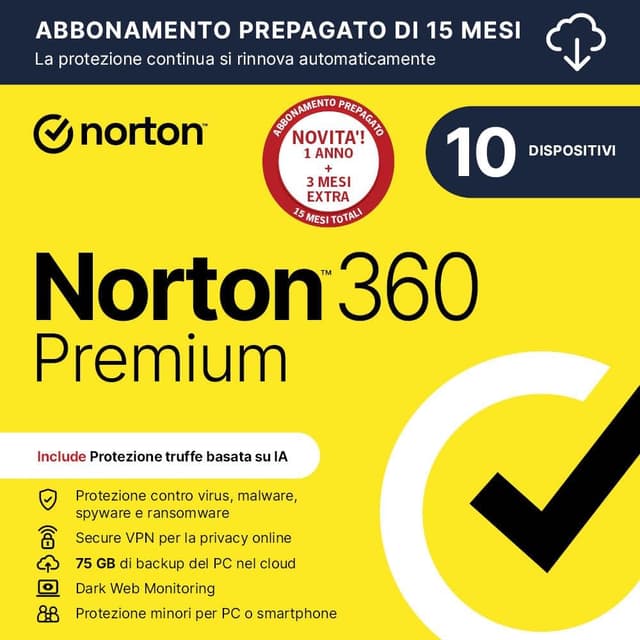 Thumbnail 6 de Norton 360 Premium 2026 antivirus 10 dispositivi