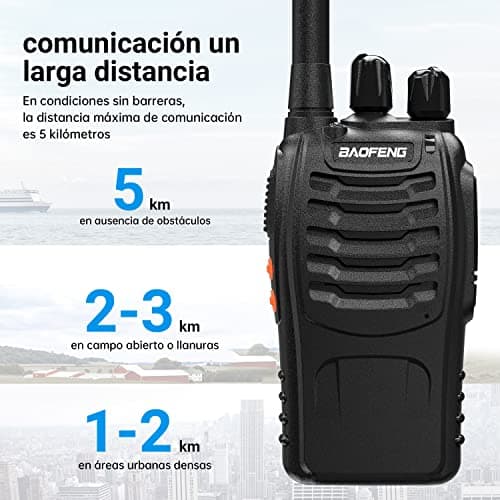 Detalle 2 de Baofeng Walkie Talkie Profesional PMR 📡 Recargable, 16 Canales
