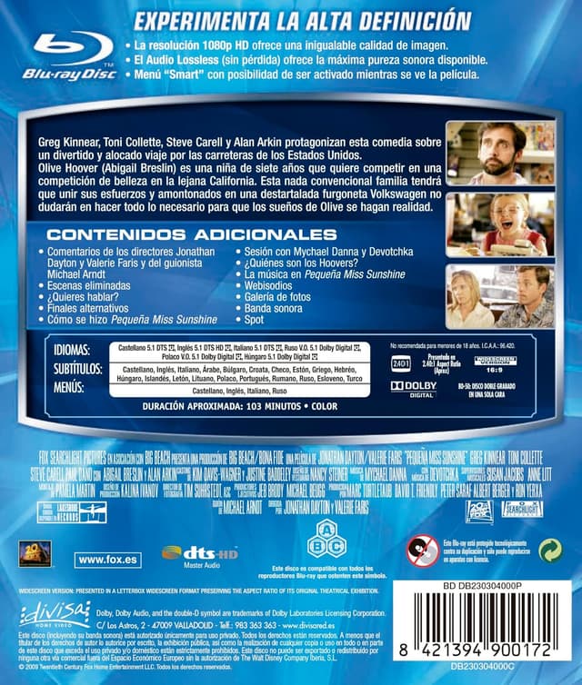 Thumbnail 1 de Divisa HV Pequeña Miss Sunshine Blu-ray