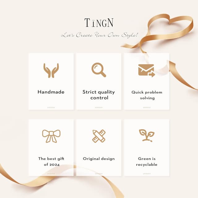 Thumbnail 6 de Collier de perles colorées TINGN avec lettre, fait main, style bohème Y2K