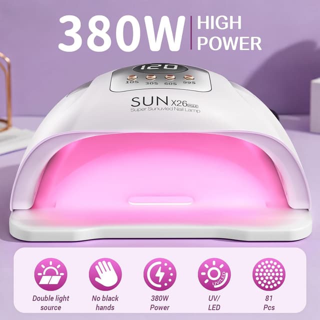 Detalle de 380W UV LED Nail Lamp with 81 beads
