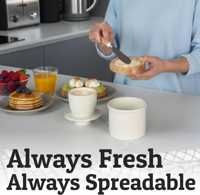 Thumbnail 3 de Priority Chef Butter Crock Ceramic Butter Dish 1.33 Sticks