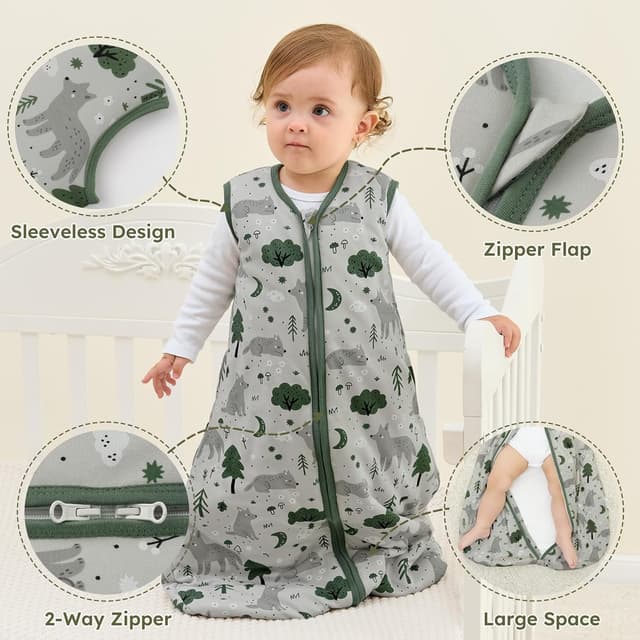 Detalle de Yoofoss Baby Sleeping Bag 1.5 Tog (12-18 Months) in 100% Organic Cotton
