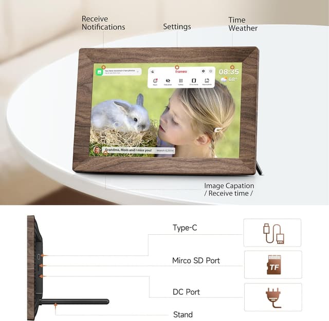 Thumbnail 5 de Frameo 10.1 Inch Digital Photo Frame