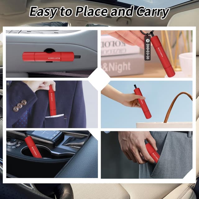 Detalle de Tierwarf Car Safety Hammer 2-in-1 window breaker & seatbelt cutter (2 pack)