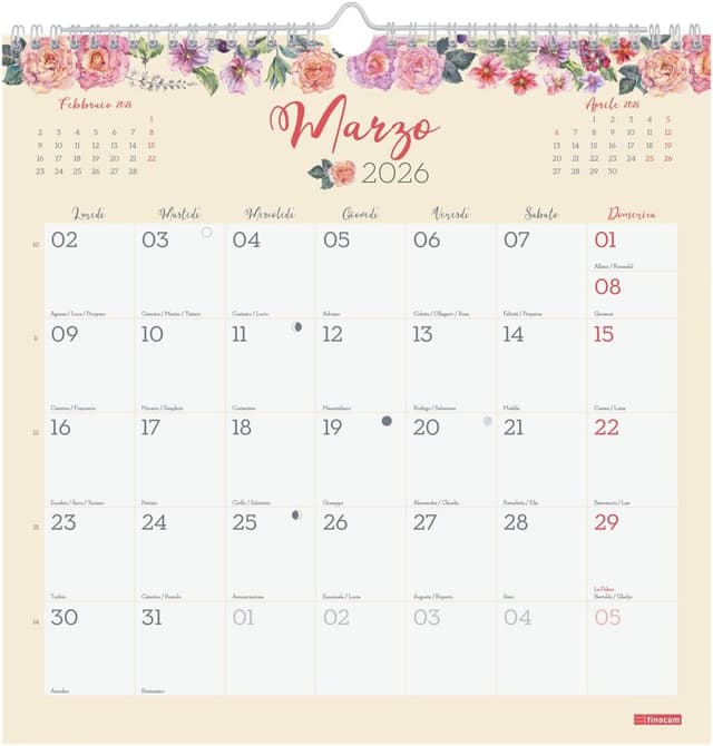 Thumbnail 2 de Finocam Calendario da parete 2026 Layout Mensile