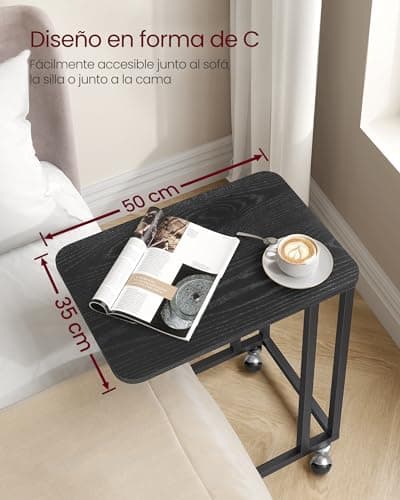 Thumbnail 1 de VASAGLE LNT050B56 Mesa Auxiliar Moderna con Ruedas 🛋