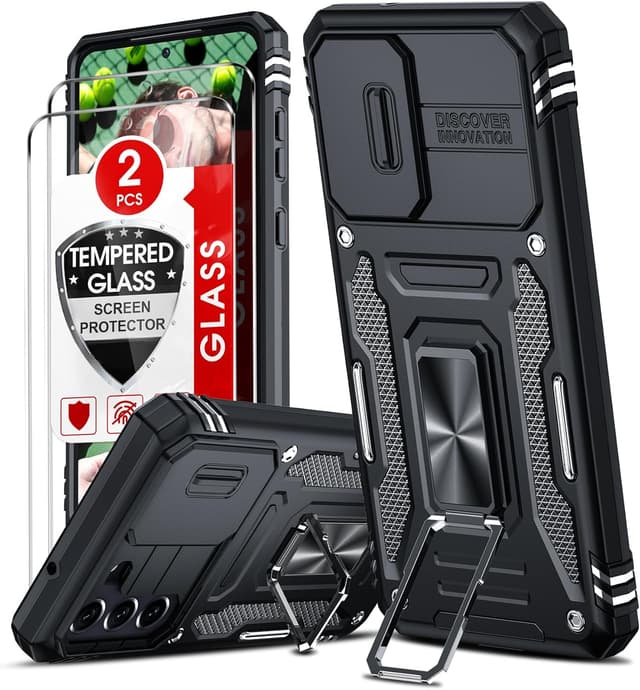 Detalle de LeYi Galaxy S21 FE Ring Stand Case