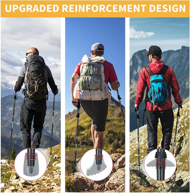 Thumbnail 5 de COVACURE Walking Poles 2-pack collapsible hiking sticks