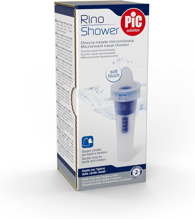 Detalle 2 de Pic Solution Rino Shower per aerosol nasale micronizzato, doccia nasale con 2 conetti