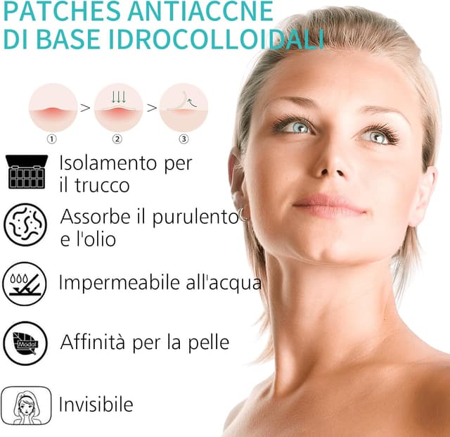 Detalle de Home Holic Patch Brufoli in Idrogel 2-in-1 Giorno e Notte, cerotti invisibili e traspiranti per acne (528 pz)