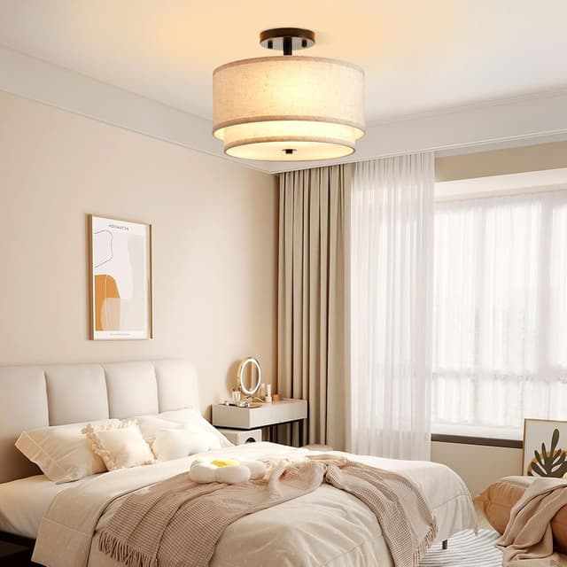 Thumbnail 4 de 12.6" Semi Flush Mount Ceiling Light