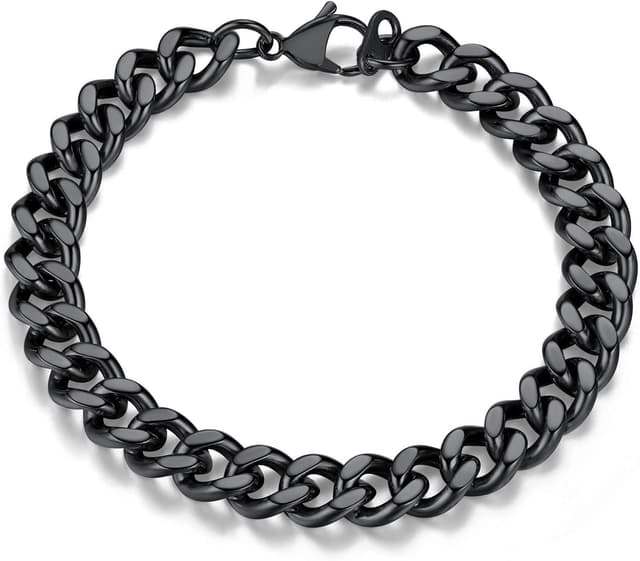 Detalle de FindChic Panzerarmband aus Edelstahl mit Schmuckbox, 5/7/9/12 mm