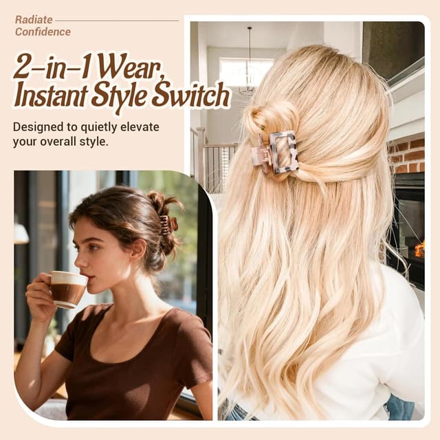 Detalle de Loiluliy Haarklammern Klein Set im Leopardenmuster – 8 Stück für mittleres bis dünnes Haar