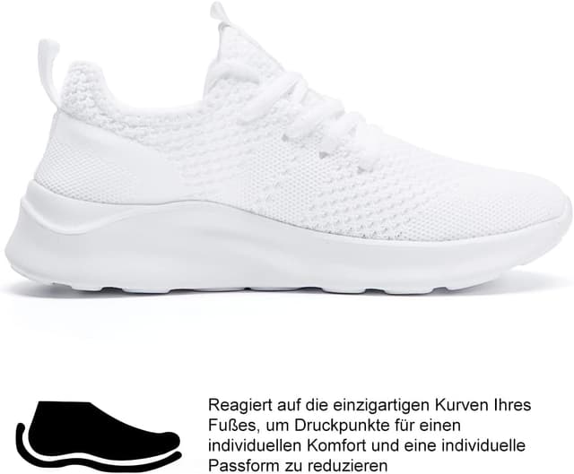 Detalle de LANGFEUU Damen Sneaker Laufschuhe leicht