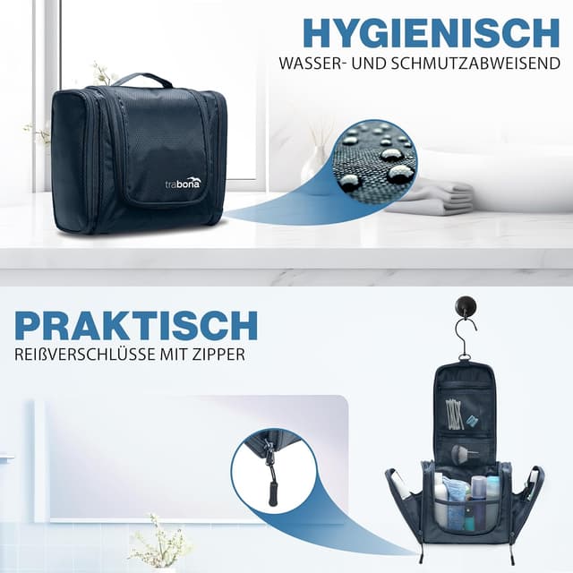 Detalle de TRABONA TRABONA Kulturbeutel mit Aufhänger