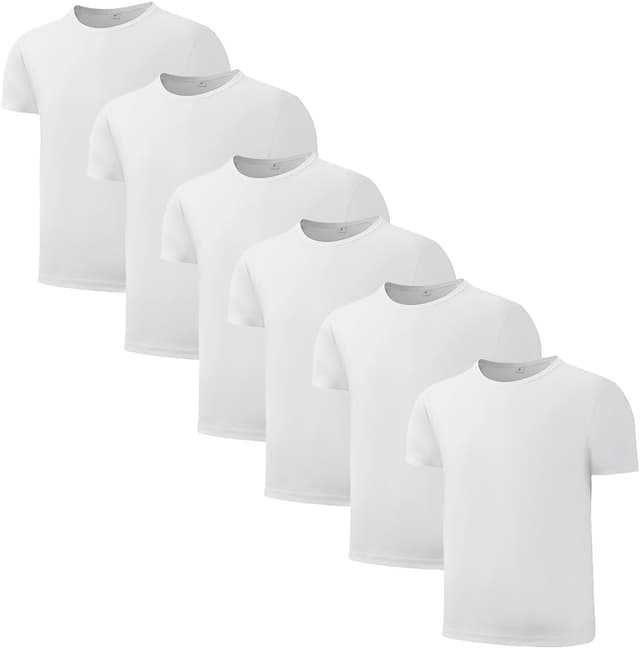 Thumbnail 6 de 6-Pack Boys Youth Mesh Athletic Quick-Dry T-Shirts (Age 4-18) — Moisture-Wicking Short Sleeve Tees