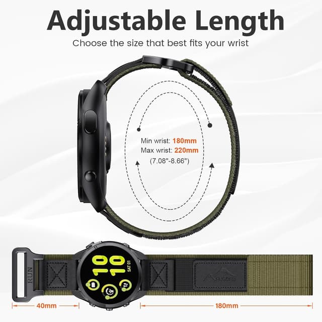 Thumbnail 3 de NotoCity 22mm nylon quick-release strap for Huawei Watch GT4/GT3/GT2/GT3 Pro/GT5/GT5 Pro and others (46mm fits where listed)