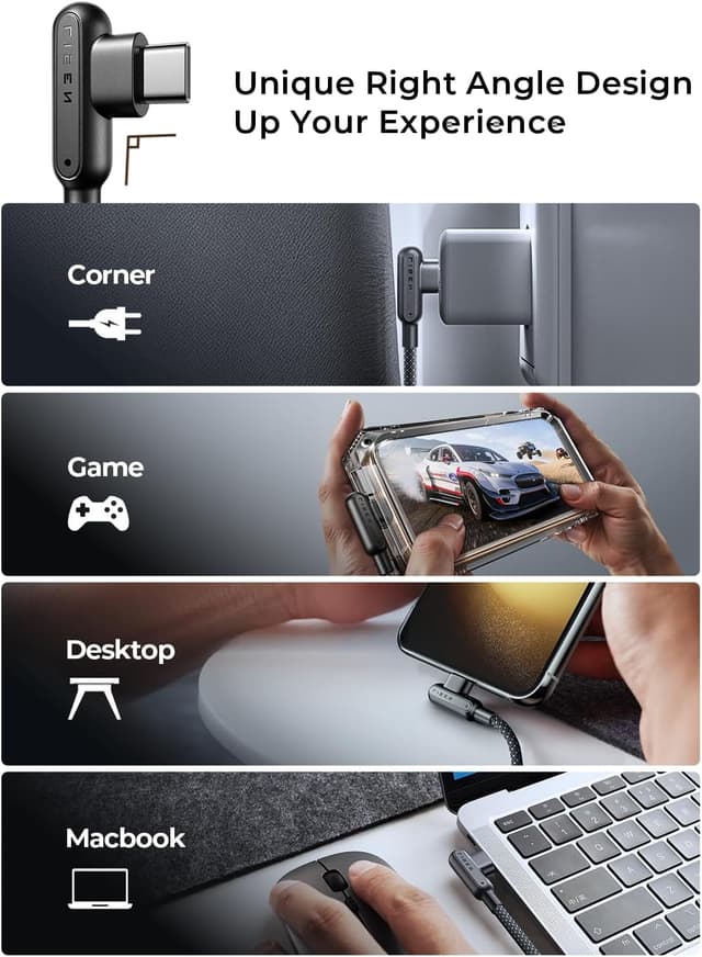 Detalle 2 de LISEN USB‑C to USB‑C cable 100W, 2m