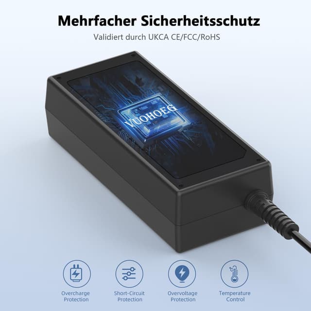 Detalle de 65W Laptop Ladekabel Netzteil 19V für Acer Aspire (5.5x1.7 mm & 3.0x1.1 mm) inkl. Adapter