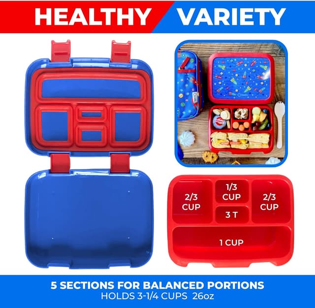 Thumbnail 3 de Kinsho Bento Box, 5-Section, Blue 🥣