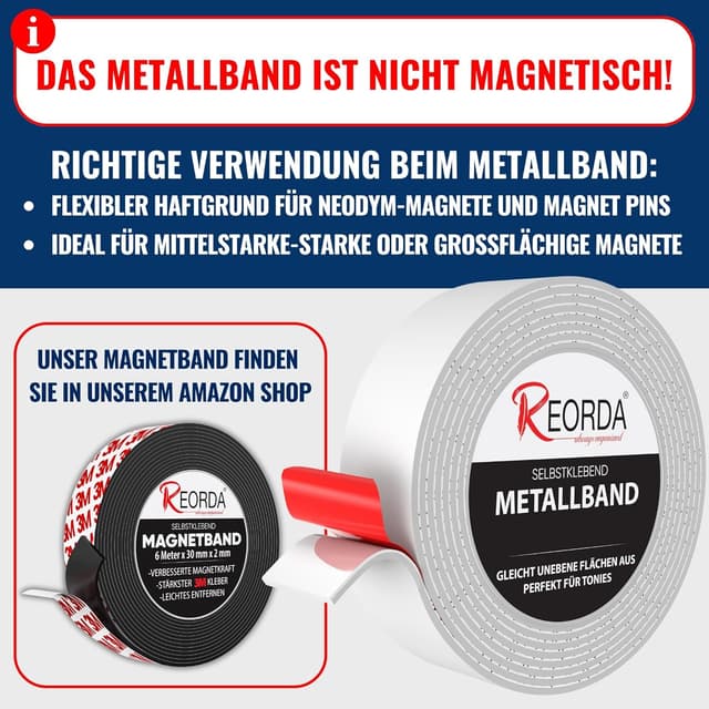 Thumbnail 2 de REORDA Metallband selbstklebend Weiß 3 m