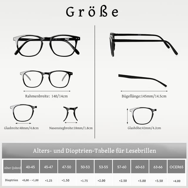 Thumbnail 1 de COJWIS Lesebrille 3er Pack