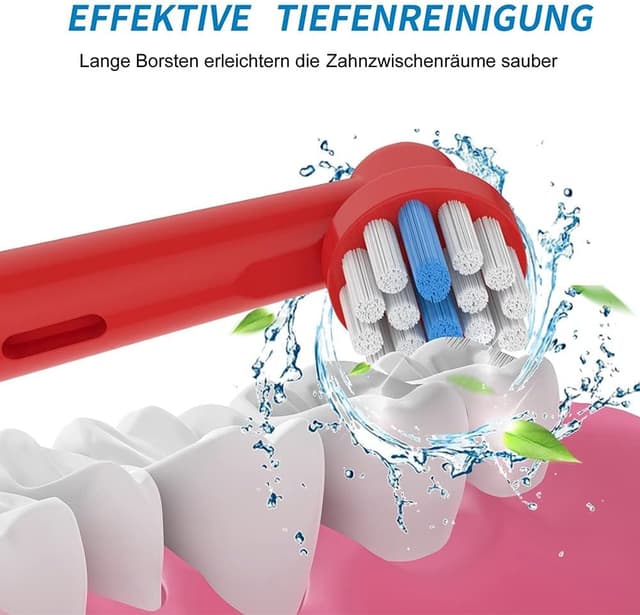 Detalle de 16 Kids Aufsteckbürsten mit extra weichen Borsten (kompatibel mit Oral-B Kinder E‑Zahnbürste) – 16 Stück