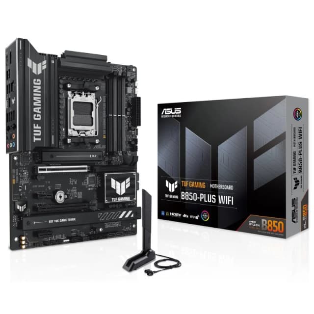Detalle de ASUS TUF Gaming B850-PLUS WiFi (ATX) para AMD Ryzen: conectividad y estabilidad para jugar
