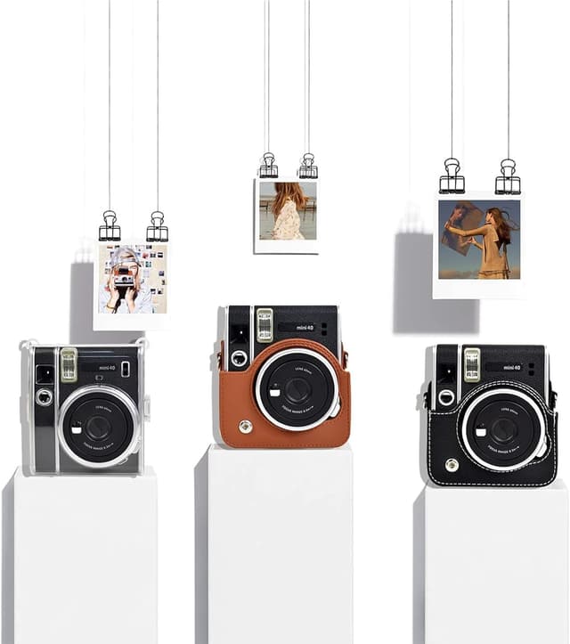 Detalle de Rieibi Protective Case for Fujifilm Instax Mini 40 (PU leather) with strap