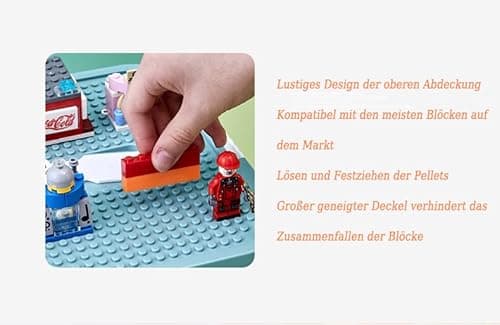 Thumbnail 8 de DingGreat Dreifach-Aufbewahrungsbox für Lego-Steine (3 stapelbare Boxen) mit Deckel – transparente Kunststoff-Sortierkisten