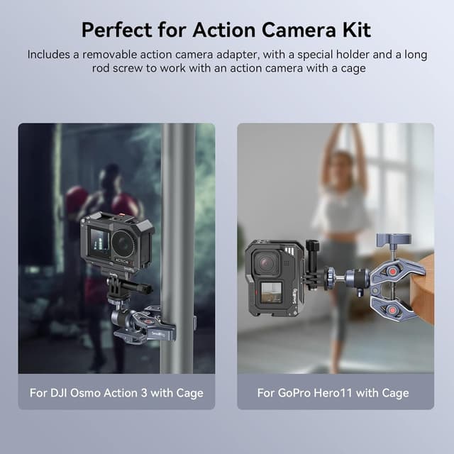 Detalle 1 de SmallRig Super Clamp with Ballhead (4102) – camera mount clamp with quick release adapter