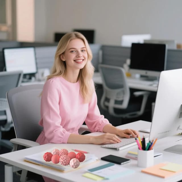 Thumbnail 6 de 8 Stück Magnetische Fidget Toys Silikon Rosa