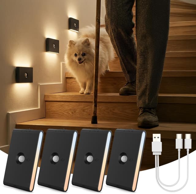 Detalle de Luce Notturna Sensore Movimento 3 modalità 4 pezzi