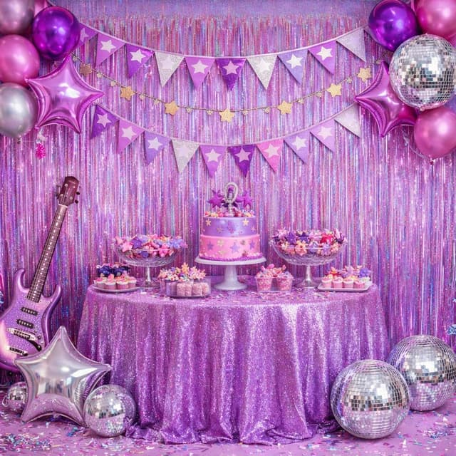 Detalle de Melsan Foil Fringe Curtains 3.2x8.2 ft ๐