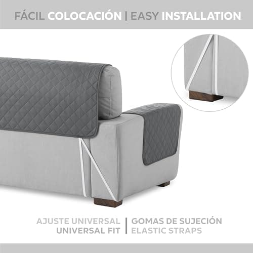 Thumbnail 3 de Textilhome Funda Cubre Sofá Malu 3 Plazas 🛋️ Resistente y Reversible