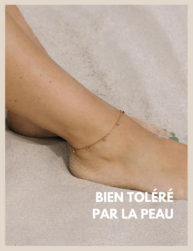 Detalle 2 de Chaîne de pied GD GOOD.designs avec plaque ou pendentif à l’infini (pièces en rosé) – ajustable et pensée pour la peau