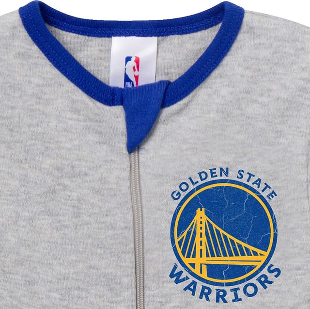 Detalle 2 de Gerber Baby NBA Team Footless Pajamas — Golden State Warriors