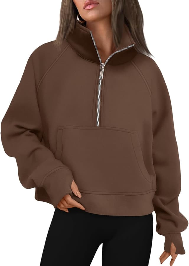 Thumbnail 6 de AUTOMET Half‑Zip Fleece Crop Hoodie for Women