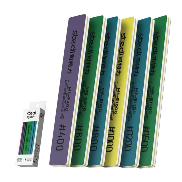 Thumbnail 6 de stedi Bastoncini abrasivi per modellismo (6 pezzi #400, #600, #800) per levigatura e riparazioni