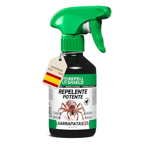 Detalle de RepellShield® Spray repelente de garrapatas y pulgas para humanos (250 ml) con tomillo y geraniol