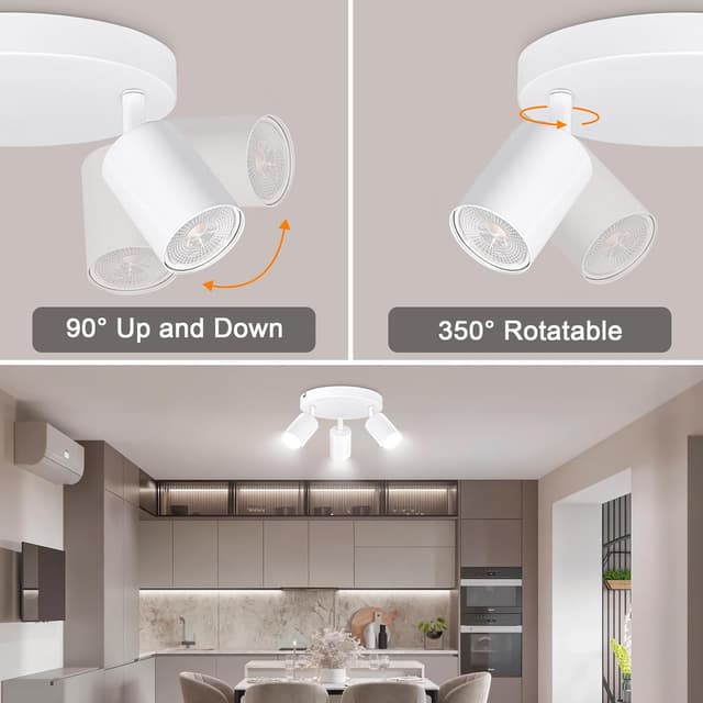 Detalle 2 de Ketom GU10 Deckenstrahler 3-flammig