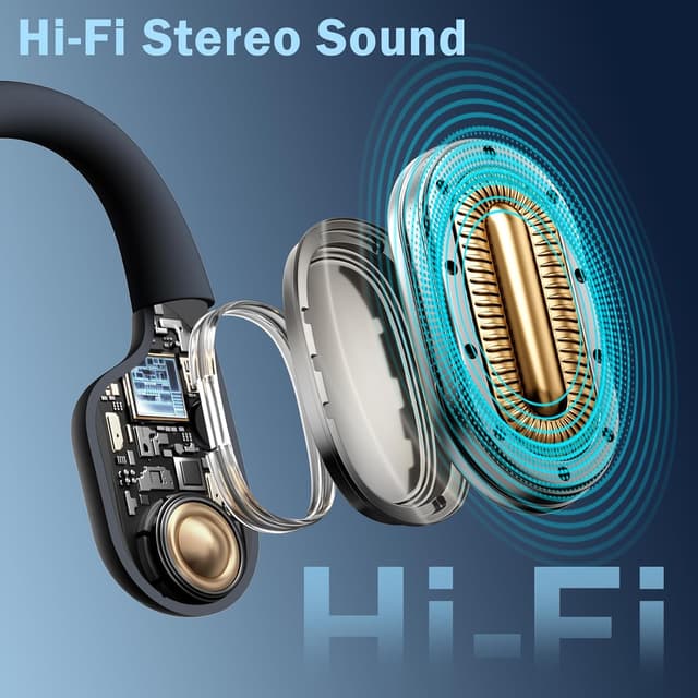 Detalle de MARLALL LiteSurge Bone Conduction Swimming Headphones with 32GB MP3 and IP68 Waterproofing (Bluetooth 5.4) — Marathon-Grey