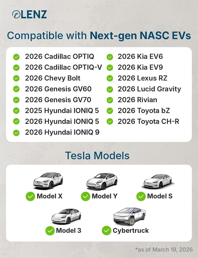 Detalle de LENZ J1772 Adapter 80A for Tesla