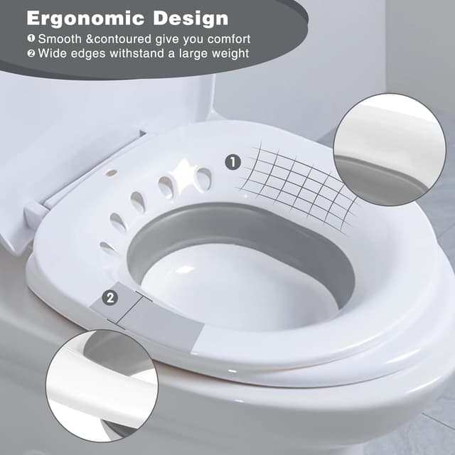 Thumbnail 4 de DEANIC Foldable Sitz Bath for Hemorrhoids 300 lb capacity