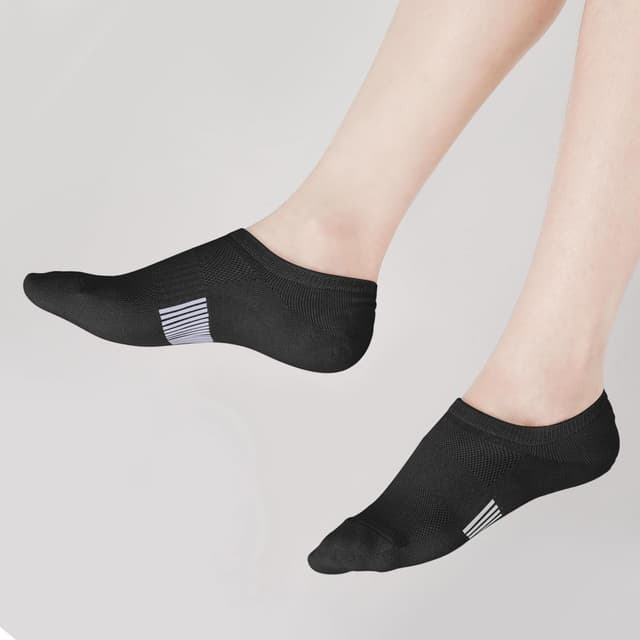 Detalle de BUDERMMY Trainer Socks for Women – No-show ankle socks (5 pairs), non-slip cotton sports & casual