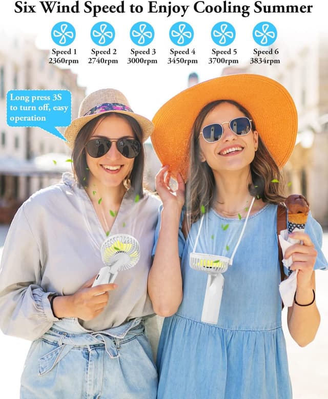 Thumbnail 1 de Bistfy Ventilatore Portatile 5200mAh ultra silenzioso USB C con LCD e 6 velocità