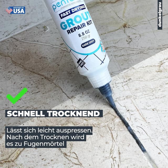 Detalle 2 de PENTAUSA Fugenmörtel Fugenreparatur Set für Fliesenfugen