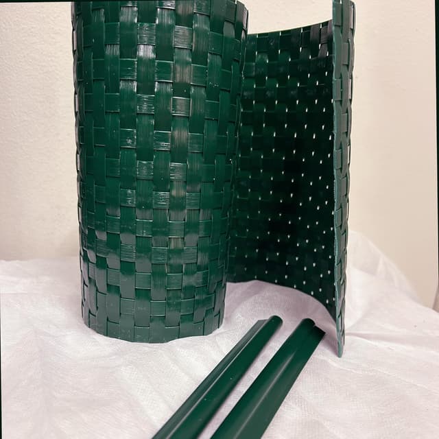 Detalle de TENAX Flexi strisce frangivista in HDPE 19 cm x 205 cm verde con 2 clip